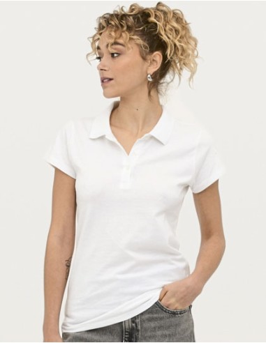 SOL-11376-Womens Jersey Polo Shirt Prescott
